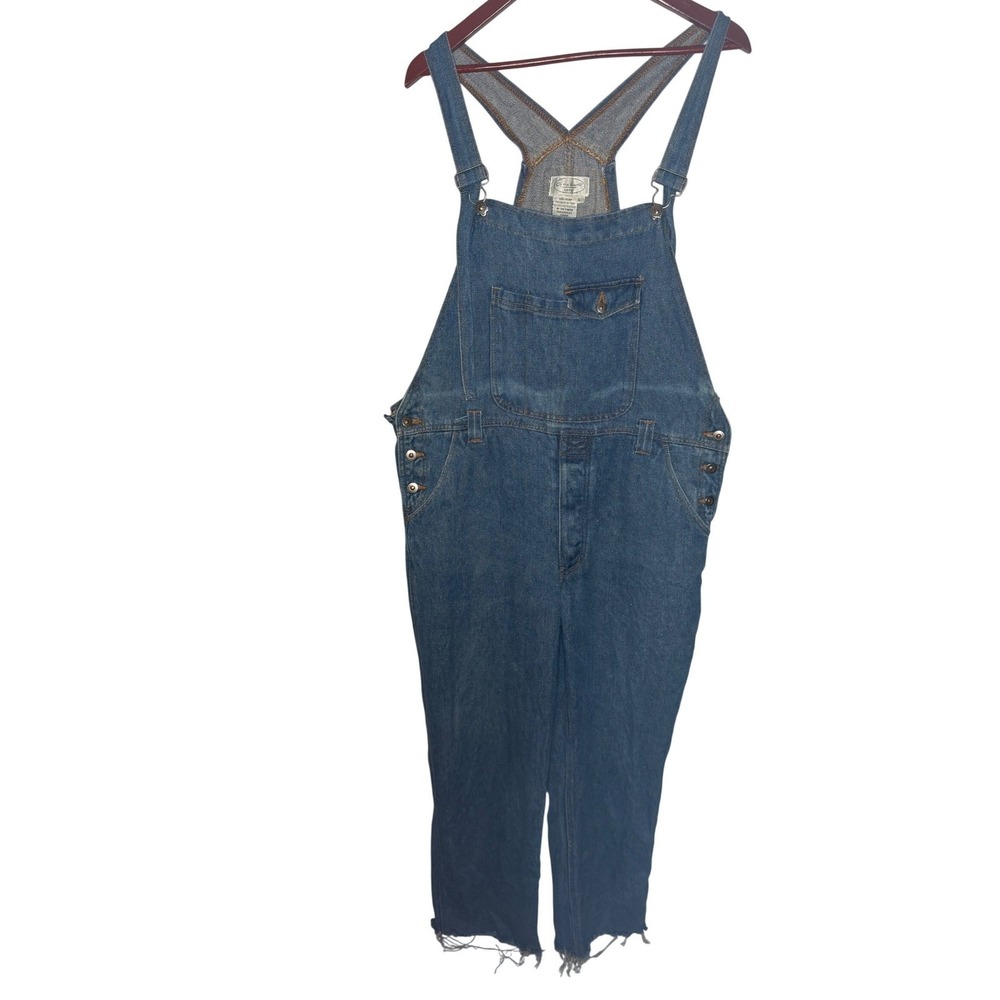 Of the Earth Hemp Denim Overalls Mens Large Blue Vintage 100% Hemp Dungarees